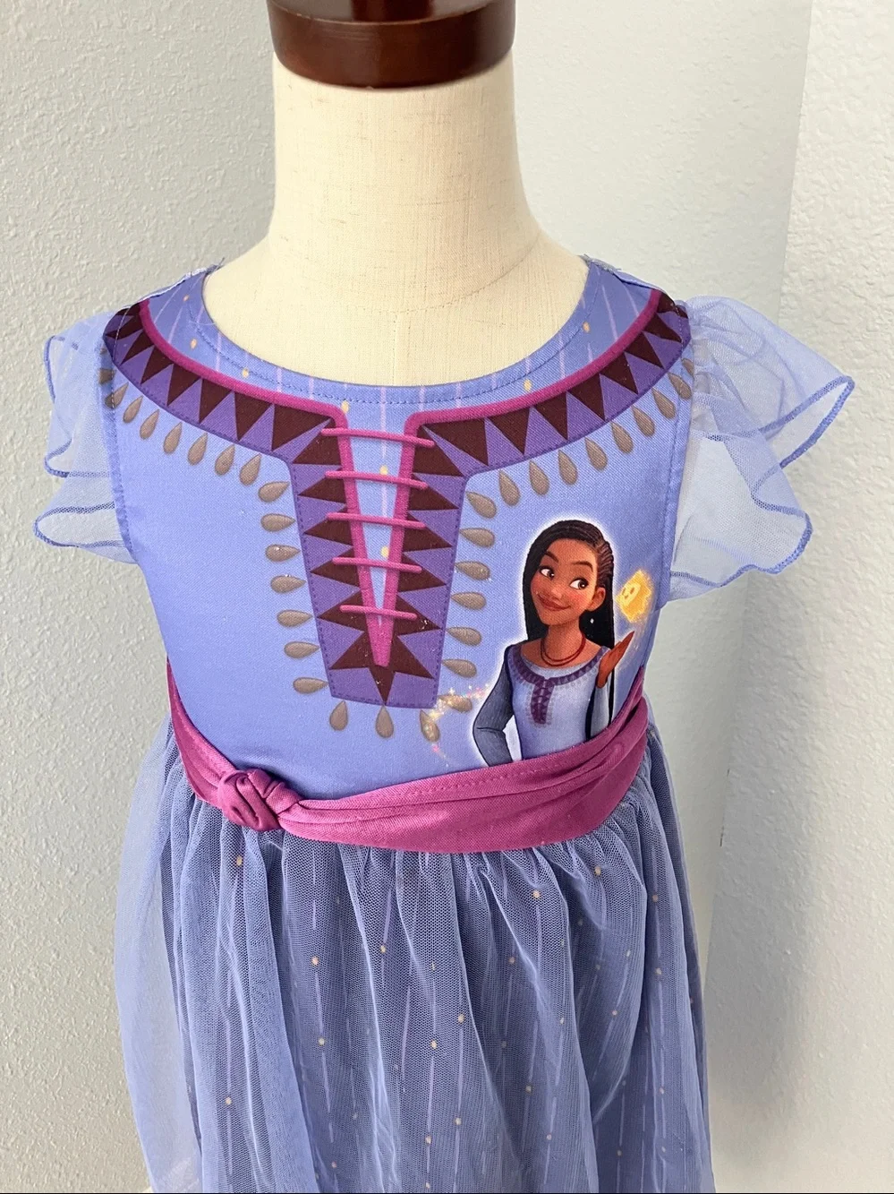 DISNEY Toddler Girls Wish Inspired Nightgown |  XS 4-5 - Picture 2 of 9